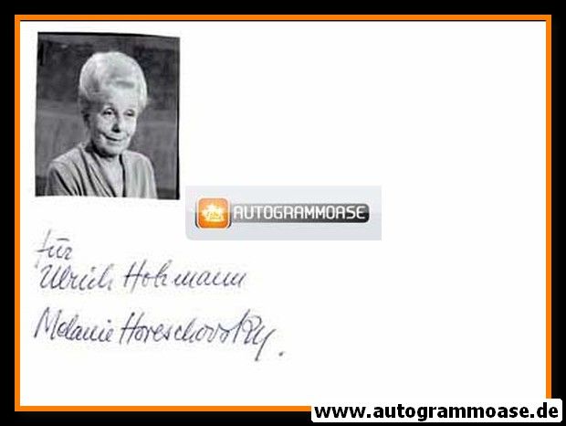 Autograph Schauspieler | Melanie HORESCHOVSKY 
