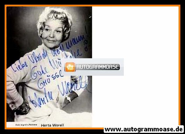 Autogramm Schauspieler | Herta WORELL | 1970er (Portrait SW Paleske)