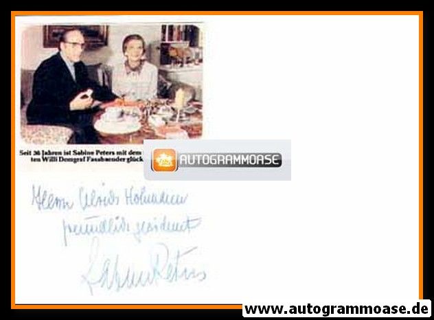 Autograph Schauspieler | Sabine PETERS 