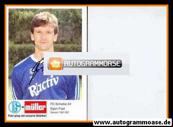 Autogramm Fussball | FC Schalke 04 | 1991 Druck | Egon FLAD