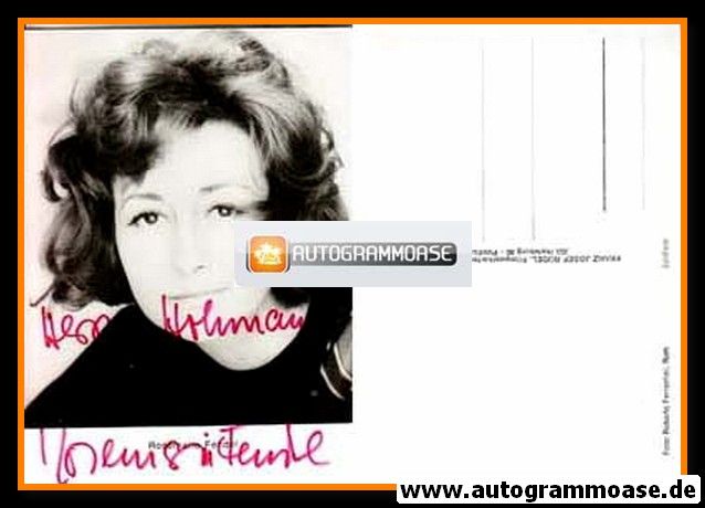 Autogramm Schauspieler | Rosemarie FENDEL | 1970er (Portrait SW Rüdel)