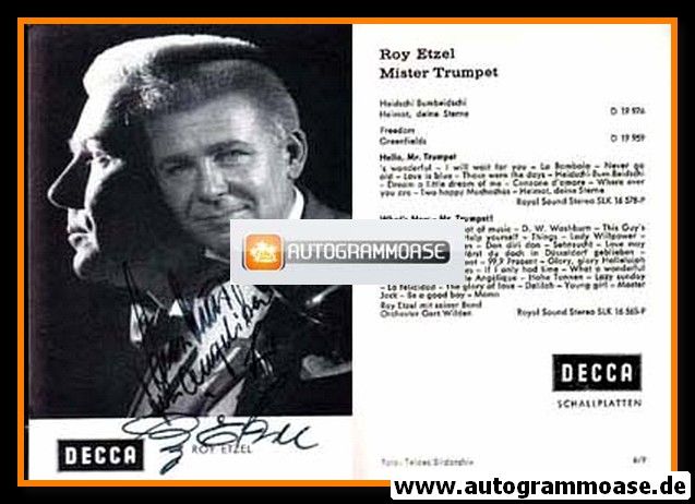 Autogramm Instrumental (Trompete) | Roy ETZEL | 1969 "Heidschi Bumbeidschi" (Decca)