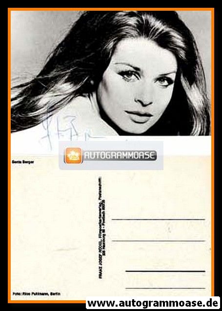 Autogramm Schauspieler | Senta BERGER | 1970er (Portrait SW Rüdel)