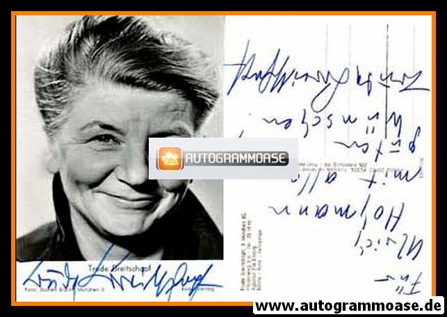 Autogramm Schauspieler | Trude BREITSCHOPF | 1970er (Portrait SW Rüdel)