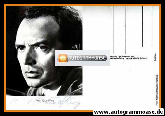 Autogramm Schauspieler | Will QUADFLIEG | 1960er (Portrait SW Rüdel)