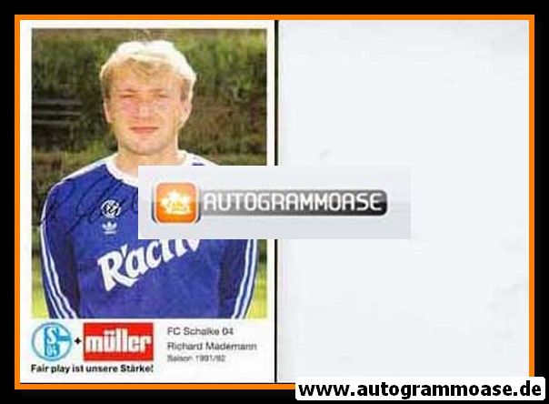 Autogramm Fussball | FC Schalke 04 | 1991 Druck | Richard MADEMANN _