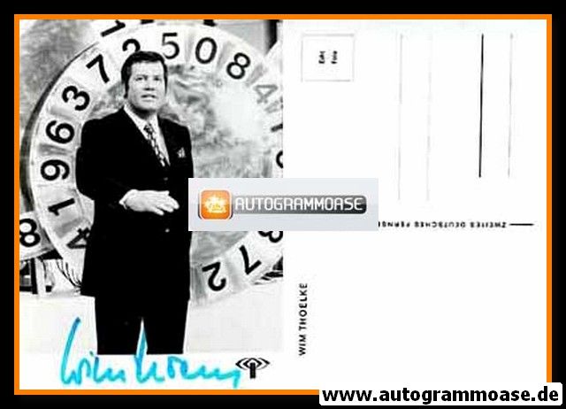 Autogramm TV | ZDF | Wim THOELKE | 1970er "Drei Mal Neun" (Portrait SW)