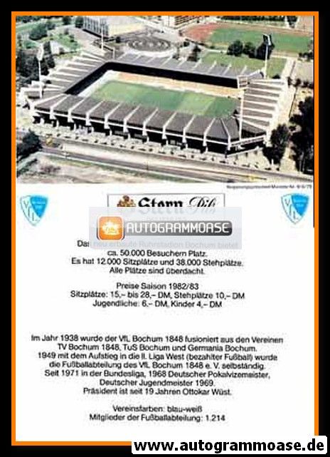 AK Fussball | VfL Bochum | 1982 | RUHRSTADION