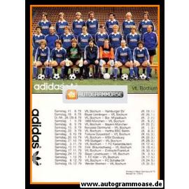 Mannschaftskarte Fussball | VfL Bochum | 1979 Adidas