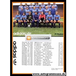 Mannschaftskarte Fussball | VfL Bochum | 1980 Adidas