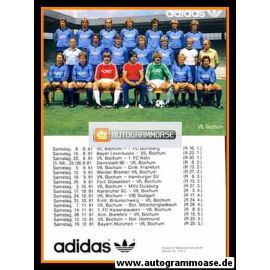 Mannschaftskarte Fussball | VfL Bochum | 1981 Adidas