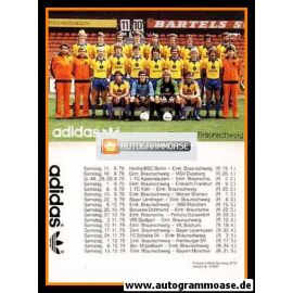 Mannschaftskarte Fussball | Eintracht Braunschweig | 1979 Adidas