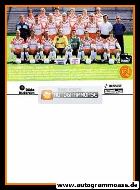 Mannschaftskarte Fussball | Rot-Weiss Essen | 1990