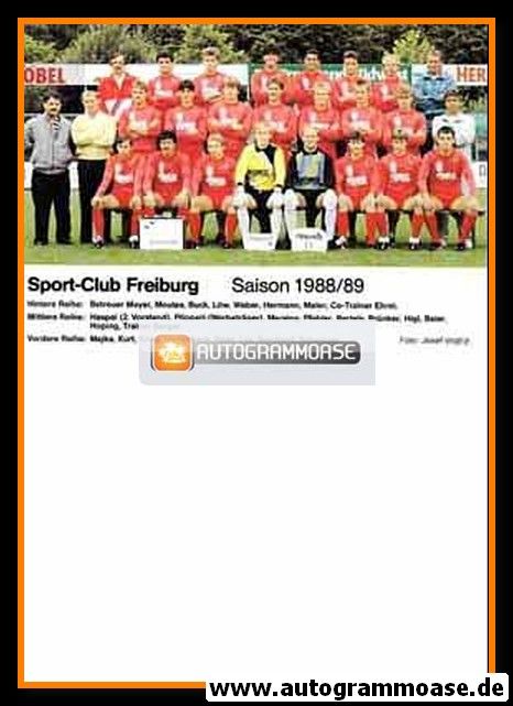 Mannschaftskarte Fussball | SC Freiburg | 1988
