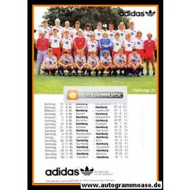 Mannschaftskarte Fussball | Hamburger SV | 1985 Adidas