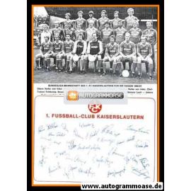 Mannschaftskarte Fussball | 1. FC Kaiserslautern | 1980 SW + Druck-AG komplett