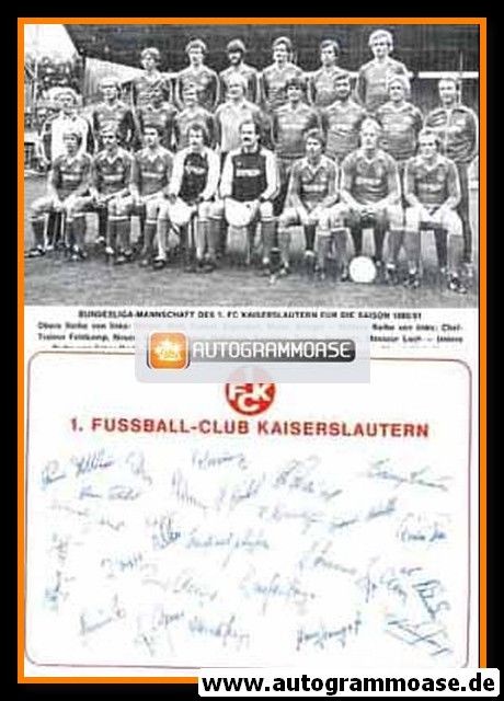 Mannschaftskarte Fussball | 1. FC Kaiserslautern | 1980 SW + Druck-AG komplett