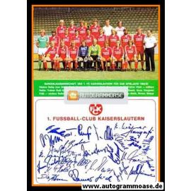 Mannschaftskarte Fussball | 1. FC Kaiserslautern | 1982