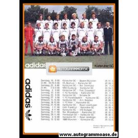 Mannschaftskarte Fussball | Karlsruher SC | 1980 Adidas