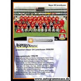 Mannschaftskarte Fussball | Bayer Leverkusen | 1998