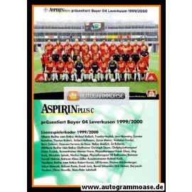 Mannschaftskarte Fussball | Bayer Leverkusen | 1999
