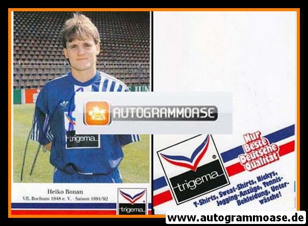 Autogramm Fussball | VfL Bochum | 1991 Trigema | Heiko BONAN