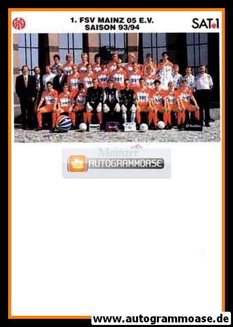 Mannschaftskarte Fussball | FSV Mainz 05 | 1993