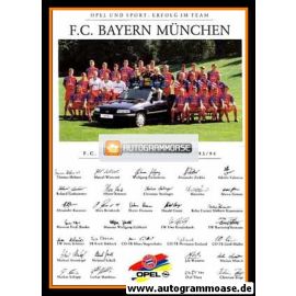 Mannschaftskarte Fussball | FC Bayern München | 1993 Opel