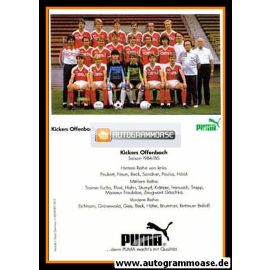 Mannschaftskarte Fussball | Kickers Offenbach | 1984 Puma