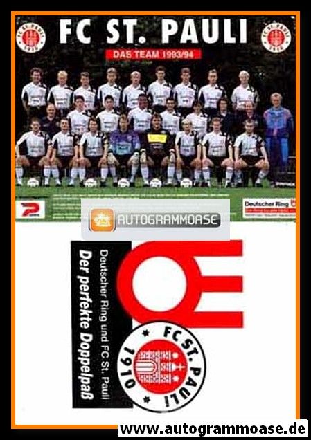 Mannschaftskarte Fussball | FC St. Pauli | 1993