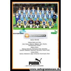 Mannschaftskarte Fussball | Stuttgarter Kickers | 1987 Puma + 5 AG