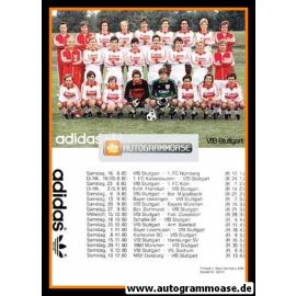 Mannschaftskarte Fussball | VfB Stuttgart | 1980 Adidas