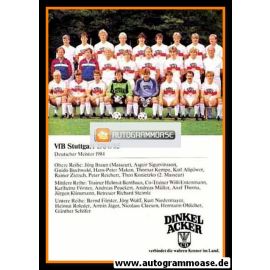 Mannschaftskarte Fussball | VfB Stuttgart | 1984 Dinkelacker