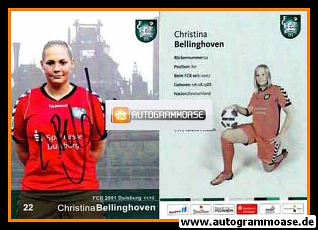 Autogramm Fussball (D) | FCR 2001 Duisburg | 2011-1 | Christina BELLINGHOVEN