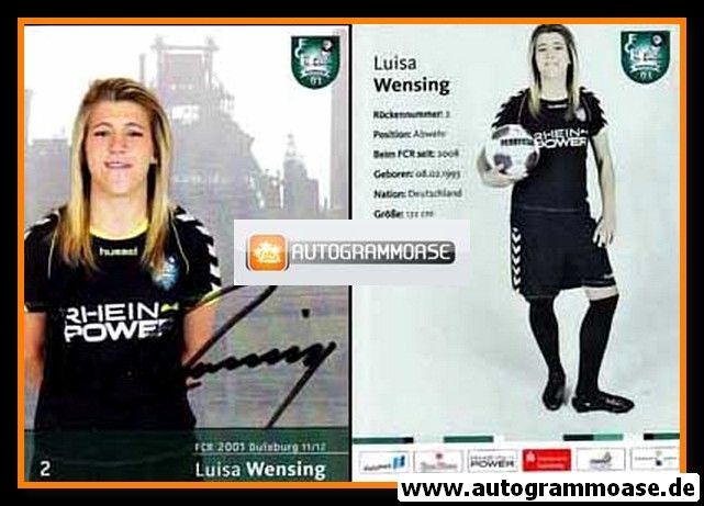 Autogramm Fussball (D) | FCR 2001 Duisburg | 2011-2 | Luisa WENSING