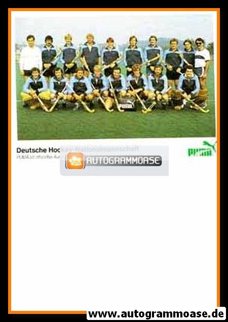 Autogrammkarte Hockey | DHB | 1980er | Team (Puma)