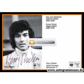 Autogramm Schlager | Perry BADEN | 1971 "Funny Funny" (CBS)