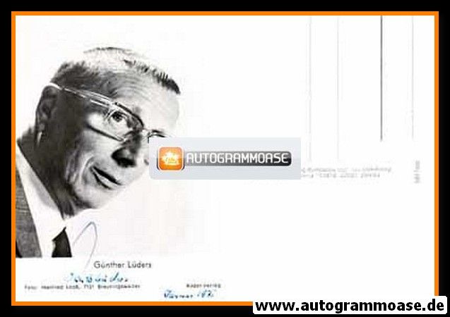 Autogramm Schauspieler | Günther LÜDERS | 1970er (Portrait SW Rüdel)