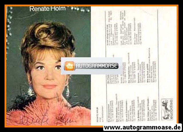 Autogramm Klassik | Renate HOLM | 1960er "Sängerportrait" (Portrait Color) Eurodisc