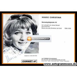 Autogramm Schlager | Marie CHRISTINA | 1969 "Ich Wünsch Mir ..." (Cornet)