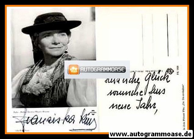 Autogramm Film | Franziska KINZ | 1955 "Die Försterbuben" (UFA FK 1968)