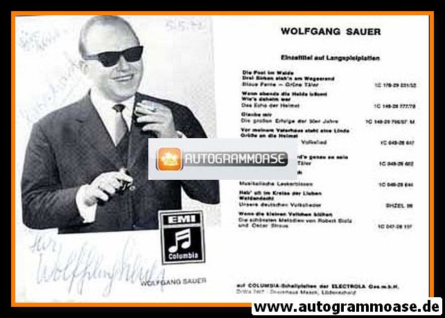 Autogramm Schlager | Wolfgang SAUER | 1970er (Portrait SW EMI)