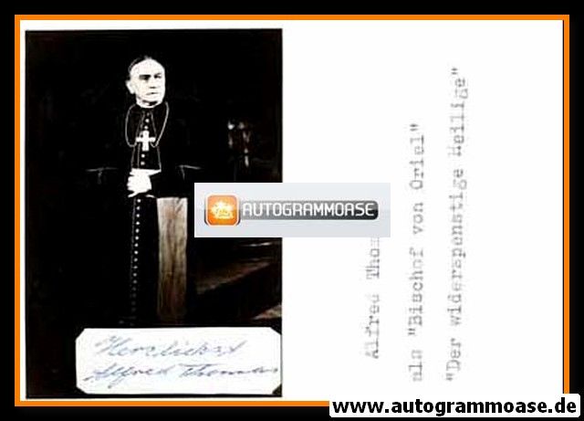 Autogramm Theater | Alfred THOMAS | 1970er "Der Widerspenstige Heilige"