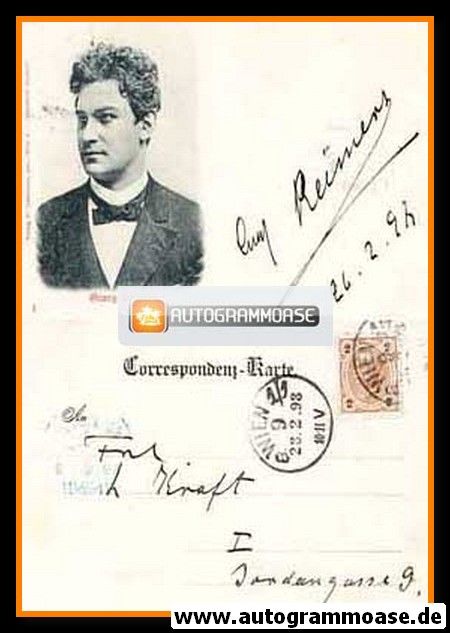Autogramm Schauspieler | Georg REIMERS | 1898 (Portrait SW Ledermann)