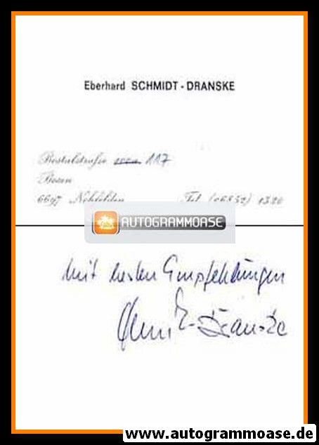 Autograph Kunst | Eberhard SCHMIDT-DRANSKE | Visitenkarte