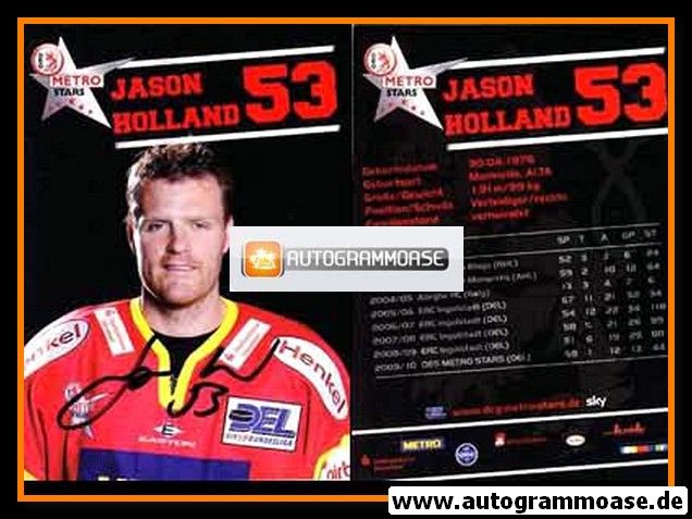 Autogramm Eishockey | DEG Metro Stars | 2010 | Jason HOLLAND