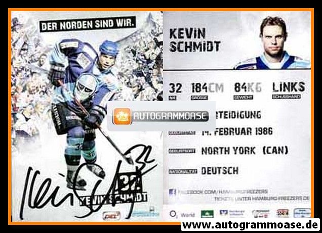 Autogramm Eishockey | Hamburg Freezers | 2011 | Kevin SCHMIDT