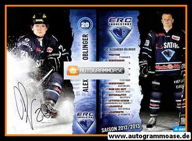 Autogramm Eishockey | ERC Ingolstadt | 2012 | Alexander OBLINGER