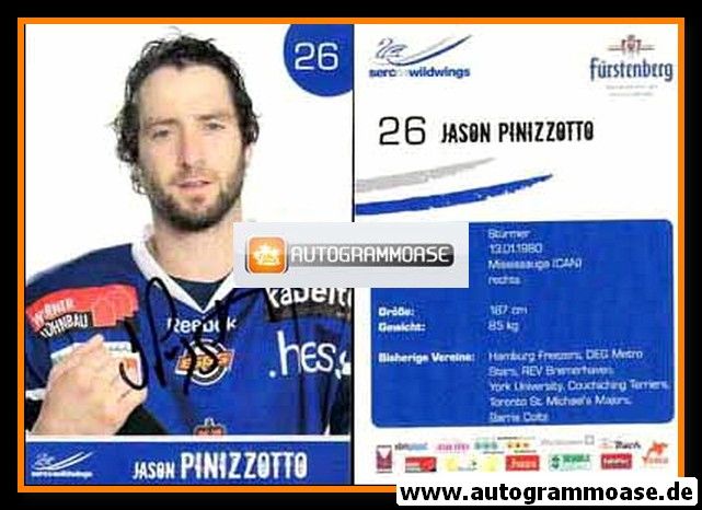 Autogramm Eishockey | Schwenninger Wild Wings | 2010 | Jason PINIZZOTTO