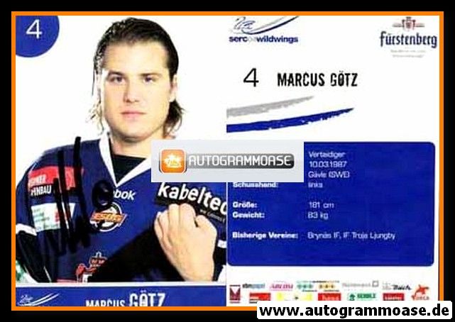 Autogramm Eishockey | Schwenninger Wild Wings | 2010 | Marcus GÖTZ